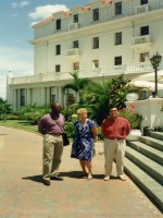 2 men and a woman standing together